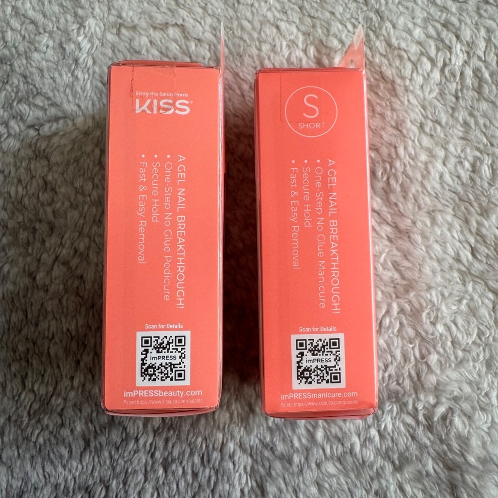 Kiss Impress No Glue Mani/Pedi 2pc Bundle 45 Prime Time 504 Sweet as Honey - Picture 4 of 6